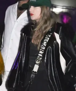 Taylor Swift Coachella 2024 Black Leather Jacket