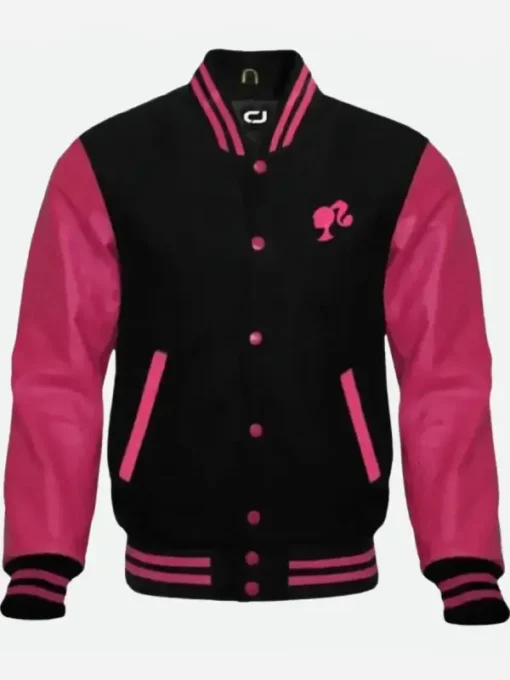 Barbie Black and Pink Varsity Jacket