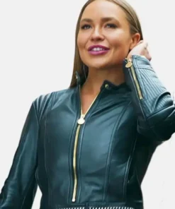 Buying London 2024 Juliana Ardenius Black Leather Jacket