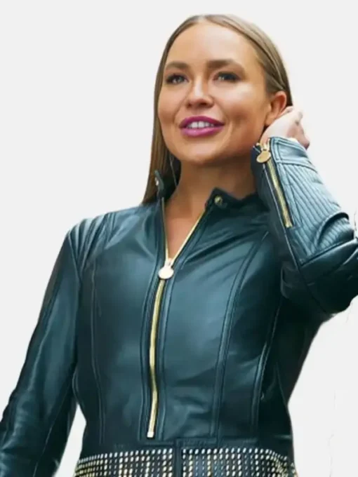 Buying London 2024 Juliana Ardenius Black Leather Jacket