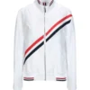 Mens White Bomber Leather Jacket