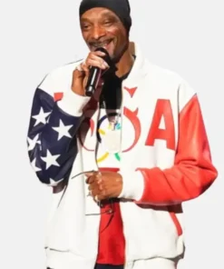 Snoop Dogg U.S 2024 Olympic Leather Jacket
