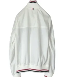 White Bomber Leather Jacket