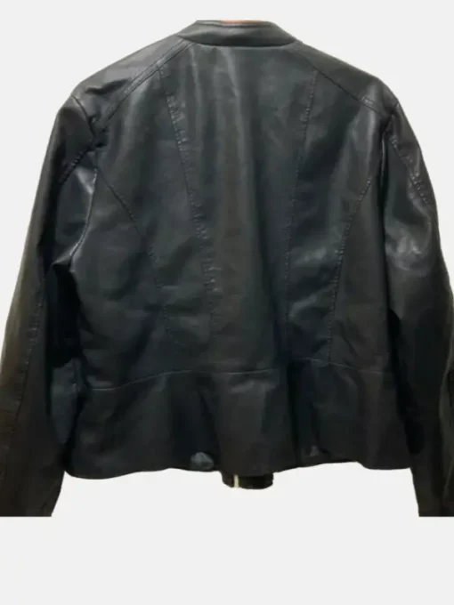 Womens Black Baccini Leather Jacket