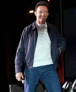 2024 Comic Con Hugh Jackman Blue Jacket