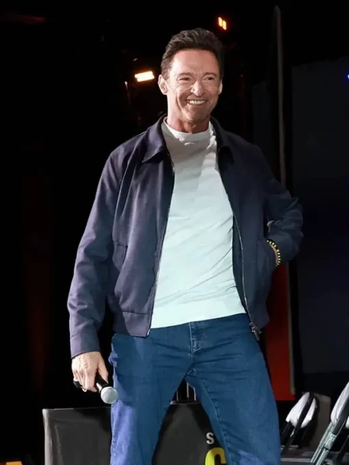 2024 Comic Con Hugh Jackman Blue Jacket