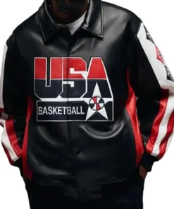 2024 Kevin Durant USA Team Basketball Leather Jacket