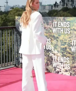 2024 London Blake Lively White Floral Blazer