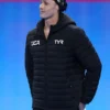 2024 Olympic Team USA Black Puffer Hooded Jacket