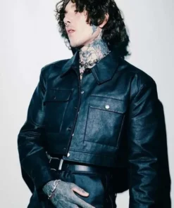 BRIT Awards Oli Sykes Black Leather Jacket