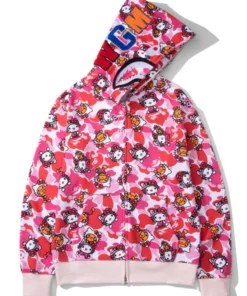 Bape X Hello Pink Kitty Hoodie