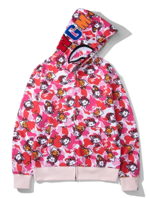 Bape X Hello Pink Kitty Hoodie