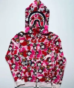 Bape X Hello Pink Kitty Hoodie