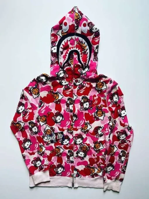 Bape X Hello Pink Kitty Hoodie