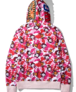 Bape X Hello Pink Kitty Hoodie Back