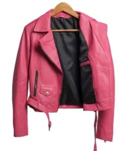 Barbie Doll Pink Leather Jacket 2024