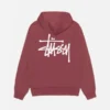 Basic Stussy Oxblood Hoodie