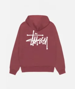 Basic Stussy Oxblood Hoodie