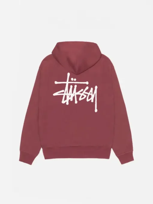 Basic Stussy Oxblood Hoodie