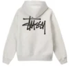 Basic Stussy Pullover Grey Hoodie