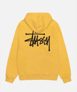 Basic Stussy Yellow Hoodie