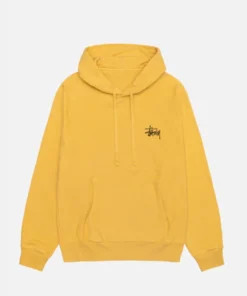 Basic Stussy Yellow Pullover Hoodie