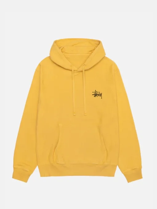 Basic Stussy Yellow Pullover Hoodie