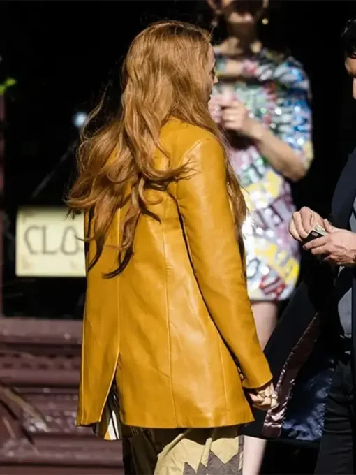 Blake Lively It Ends With Us 2024 Mustard Brown Jacket