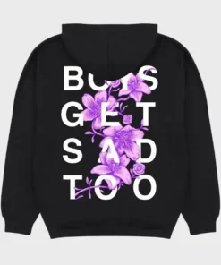 Boys Get Sad Too Black Hoodie