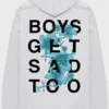 Boys Get Sad Too White Hoodie