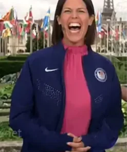 CBS Mornings Navy Blue Team USA Dana Jacobson Jacket