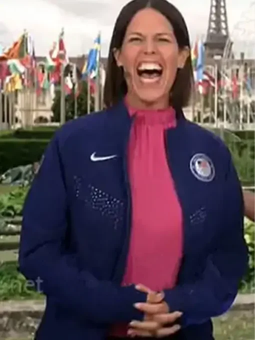 CBS Mornings Navy Blue Team USA Dana Jacobson Jacket