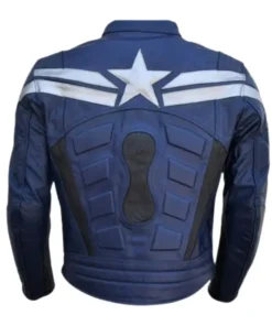 Captain America Real Blue Leather Jacket