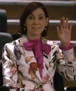 Carrie Preston White Floral Blazer