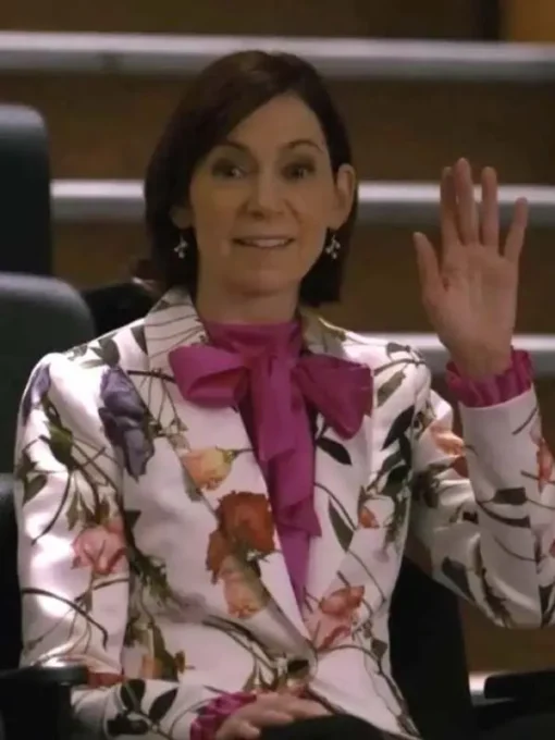 Carrie Preston White Floral Blazer