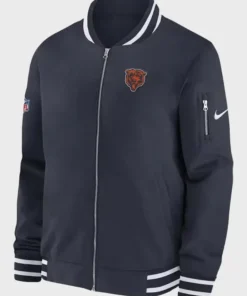 Chicago Bears Sideline Coach Blue Bomber Jacket