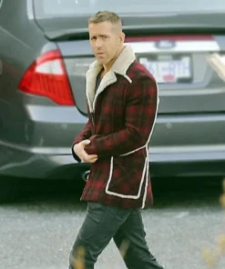 Deadpool Ryan Reynolds Red Shearling Jacket