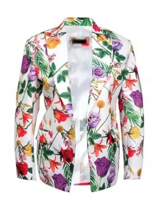 Elsbeth Carrie Preston White Floral Blazer