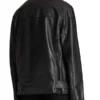 Emily In Paris Camille Razat Black Biker Leather Jacket