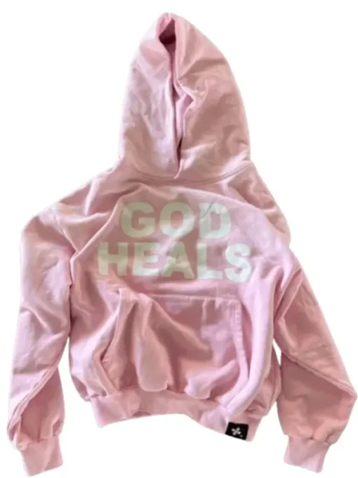 God Heals Light Pink Hoodie