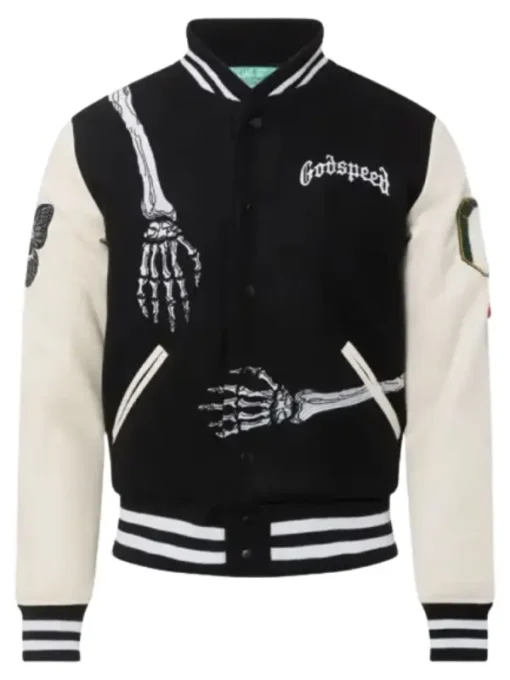 Godspeed Black And White Varsity Jacket