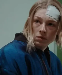Gretchen Cuckoo 2024 Hunter Schafer Blue Bomber Jacket