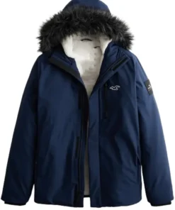 Hollister Winter Navy Blue Jacket