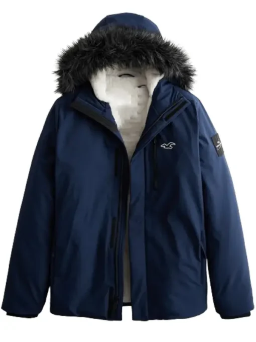 Hollister Winter Navy Blue Jacket