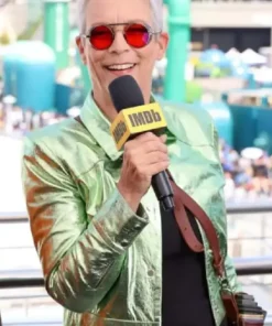 Jamie Lee Curtis Borderlands Green Leather Jacket