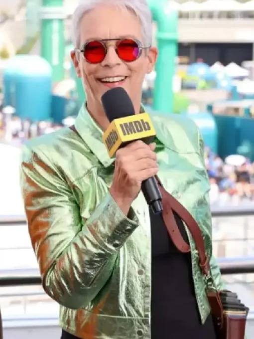 Jamie Lee Curtis Borderlands Green Leather Jacket