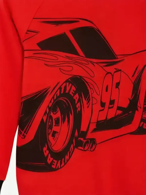 Lightning Mcqueen Red Hoodie