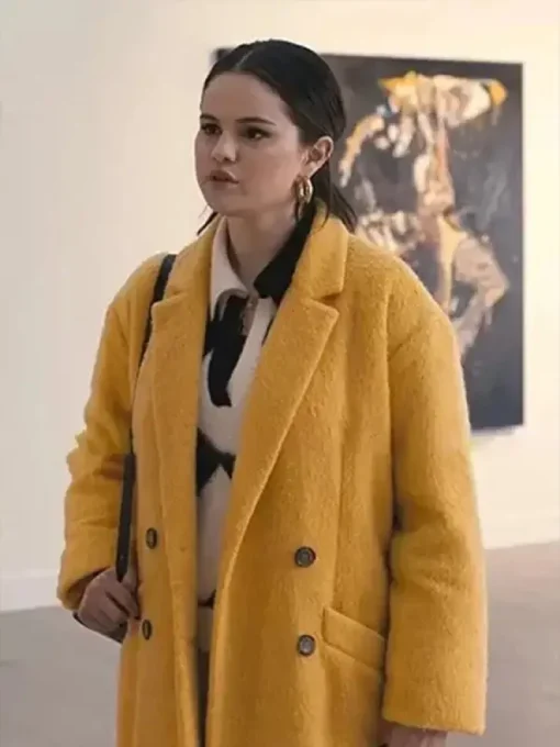 Mabel Mora Selena Gomez Double Breasted Yellow Coat