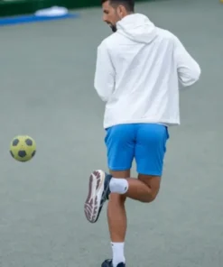 Novak Djokovic White Hoodie