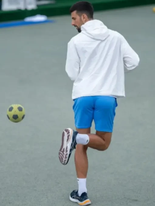 Novak Djokovic White Hoodie